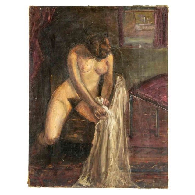 Antonio Feltrinelli, Nude, Original Oil on Canvas, 1930s For Sale