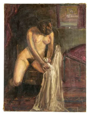 Antonio Feltrinelli, Nude, Original Oil on Canvas, 1930s