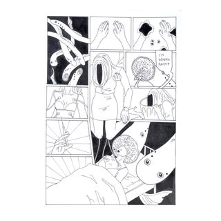 Herta Balode, Fainting: A Comic, 2023, Rapidograph in Marker For Sale
