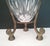 VTG Fifth Avenue 24% Lead Crystal Floral Vase With Brass Pedestal Stand 10" Rare For Sale - Image 10 of 11