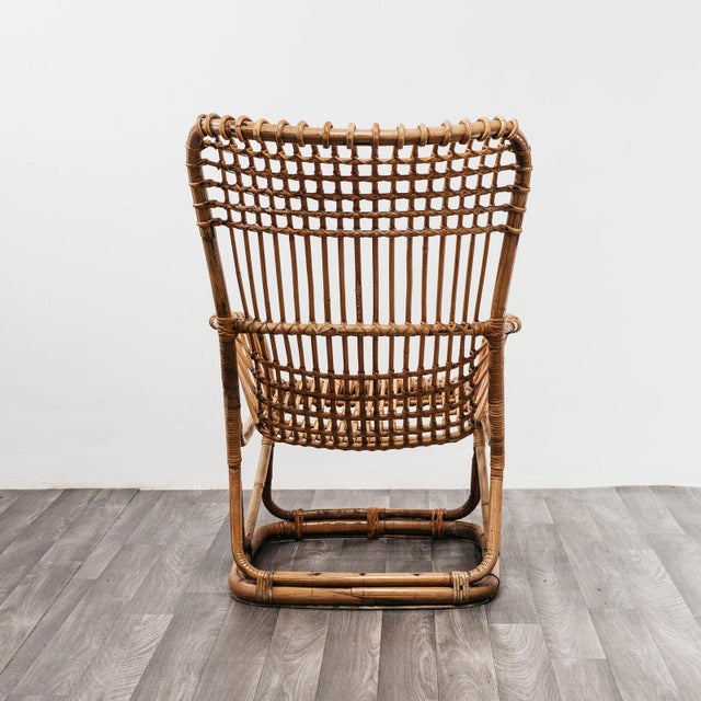 Wood B4 Bonacina Armchairs in Rattan by Tito Agnoli for Vittorio Bonacina, 1950s, Set of 2 For Sale - Image 7 of 10