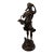 Antique Victorian Period Italian Bronze Sculpture of a Walking Girl W/Fruit Basket Circa 1900 For Sale