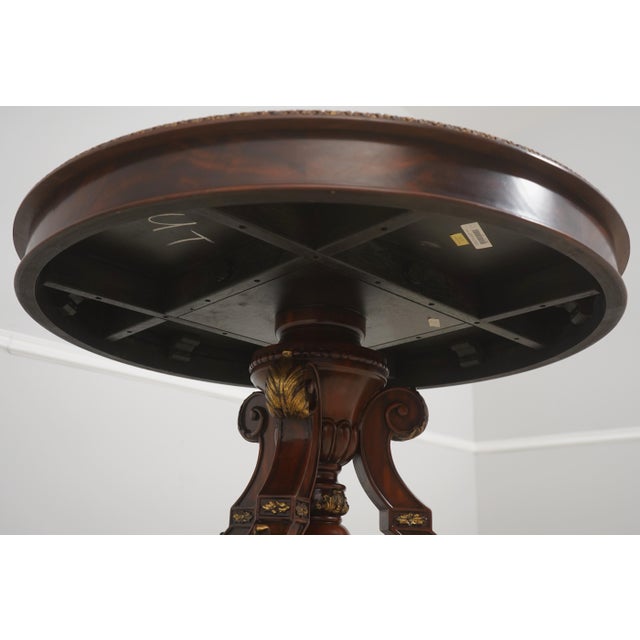 Maitland Smith Round Inlaid Mahogany Center Table For Sale - Image 14 of 15
