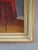 Textile 1950 Mid-Century Modern 'The Red Table' Swedish Original Interior Oil Painting, Framed For Sale - Image 7 of 11