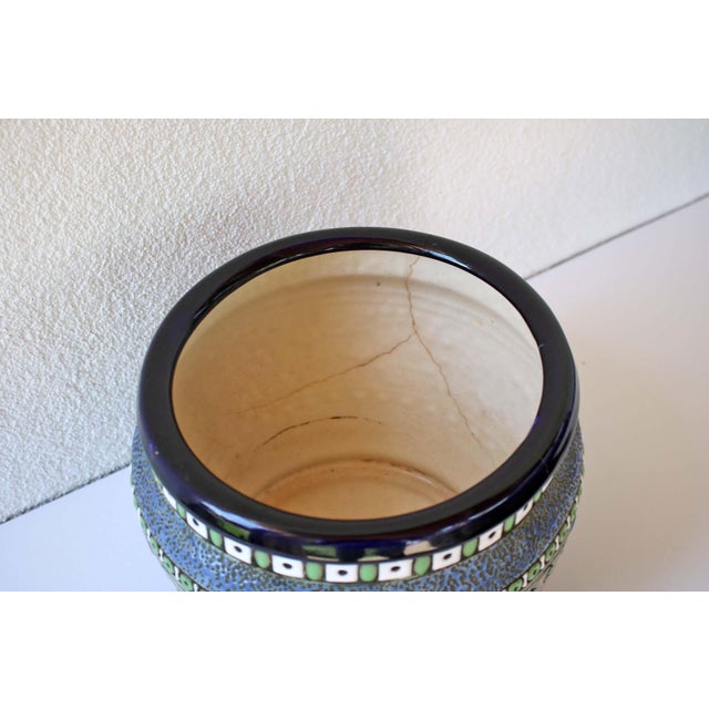 1910s Art Deco Glazed Ceramic Planter, 1910 For Sale - Image 5 of 6