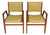 A Pair of Vintage Mid-Century Modern Walnut-Tone Wood Occasional Chair For Sale