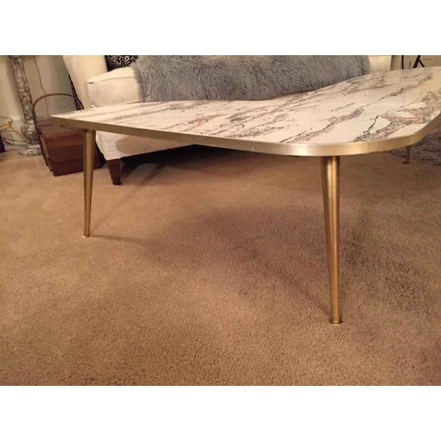 MidCentury Formica Marble Boomerang Coffee Table Chairish