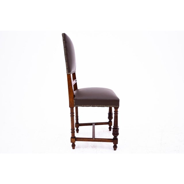 Brown Set of 6 Chairs, France, 1880. , Set of 6 For Sale - Image 8 of 10