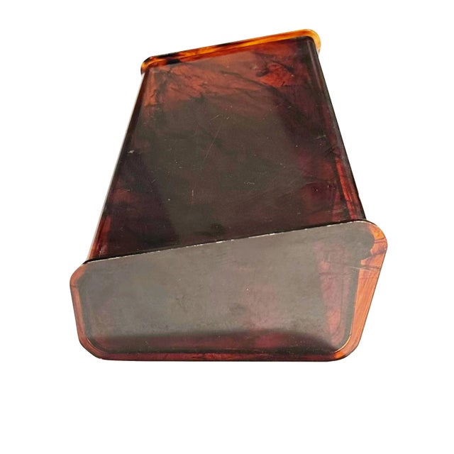1950s 1950s Mid Century Faux Tortoiseshell Lucite Box For Sale - Image 5 of 7