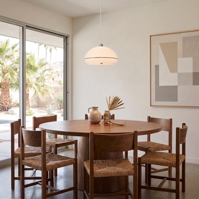 Mid-Century Modern Morelli Pendant Swag Light Kit by Nova of California - Mid Century Modern, Lucite Shade, Black Nickel Steel, Dimmable For Sale - Image 3 of 6