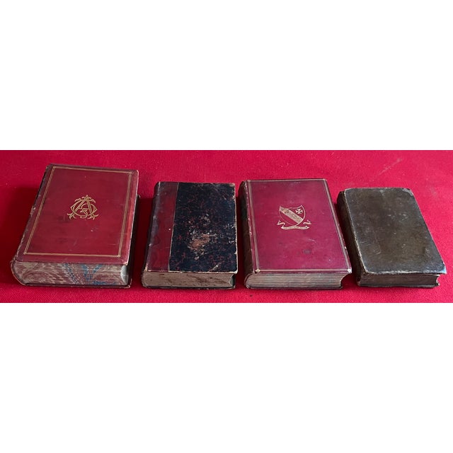 Fine Leather Bindings - Antique Books - 4 Volumes For Sale - Image 4 of 13