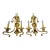 1960s French Brass Double Arm Wall Sconce - a Pair For Sale