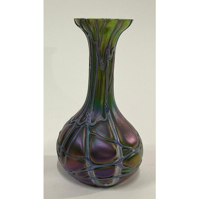 Art Nouveau Favrille Blown Glass Vase from Pallme König, Austria, 1920s For Sale - Image 15 of 16