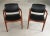 Erik Buch Fully restored Captains Chairs including Custom Reupholstery, 1960s, set of 2. The well designed organic shaped...