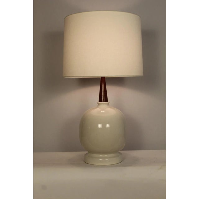 Mid-Century Modern Mid 20th Century Soholm Influence Ceramic Table Lamp For Sale - Image 3 of 13