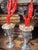 Set of Two Vintage Silver Plated Figural Goblets With Custom Made Red Faux Coral Branches For Sale In Palm Springs - Image 6 of 11