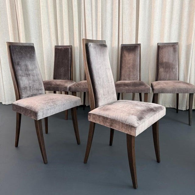 Mid-Century Modern 1950s Set of Eight Mid-Century Modern Highback Dining Chairs by Harvey Probber For Sale - Image 3 of 13