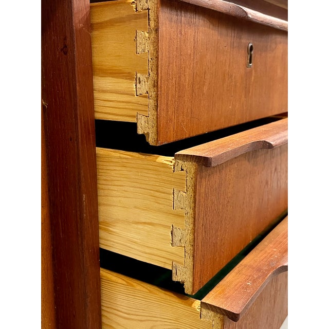 Apartment Sized Mid Century Modern Danish Teak Desk, C. 1960's For Sale - Image 11 of 15
