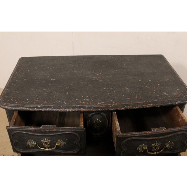 Wood 18th C. French Louis XV Bow-Front Commode For Sale - Image 7 of 10