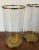 Large Ralph Lauren Brass and Glass Hurricane Pillar Candle Shades - a Pair For Sale - Image 9 of 12