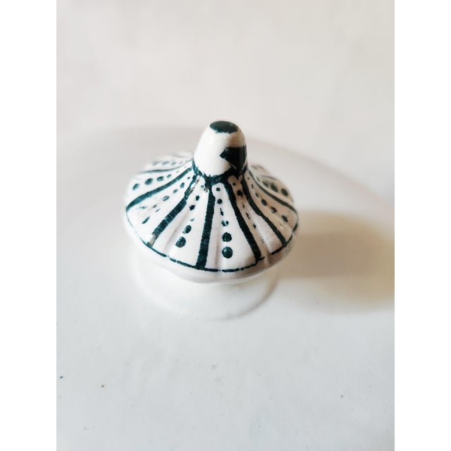Ceramic French Forest Green Floral Earthenware Soup Tureen from Sarregeumines, 1880s For Sale - Image 7 of 17
