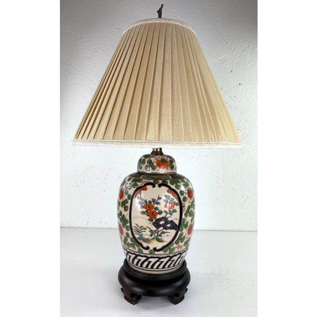 Frederick Cooper Hand Painted Chinese Pottery Table Lamp For Sale In Philadelphia - Image 6 of 12