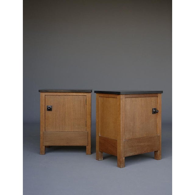 Art Deco Oak Bedside Cabinets by Henk Wouda for Pander & Zn., 1920s, Set of 2 For Sale - Image 11 of 18