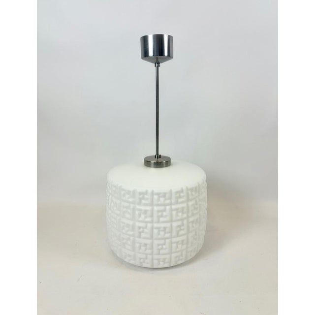Mid-Century Czech Milk Glass Pendant Lamp from Napako, 1960s, in Very Good conditions. Designed 1960 to 1969 This piece...