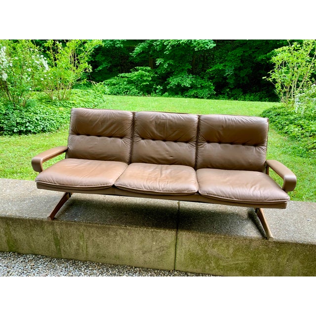 Beige Brutalist Sofa by André Vanden Beuck for Strässle, 1970s For Sale - Image 8 of 18