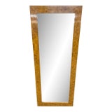 Mid-Century Modern Burled Wood Wall Mirror For Sale