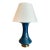 Visual Comfort & Co. Table Lamp — Lucent Aqua & Burnished Brass (34") For Sale