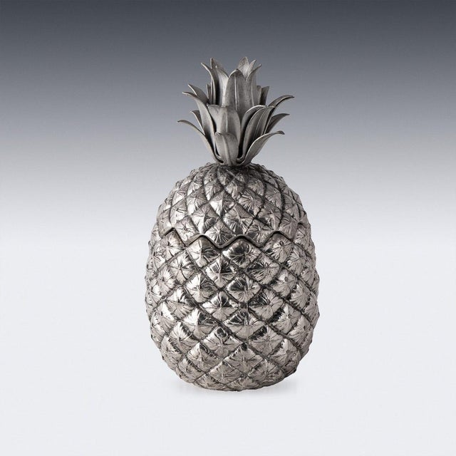 Vintage Silver Plated Pineapple Ice Bucket by Mauro Manetti, 1960 For Sale - Image 4 of 15