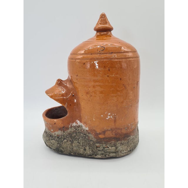 Antique Ceramic Bird Feeder, Central Europe, 1900s For Sale - Image 4 of 11
