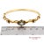 Vintage 14k 585 Solid Yellow Gold Natural Opal Bangale Bracelet For Sale - Image 11 of 12