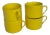 Vintage Fitz and Floyd, Inc. "Total Color" Yellow Coffee Cups - Set of 4 For Sale