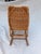 Vintage MCM French Style Rattan Bamboo Wicker Back Rocker For Sale In New York - Image 6 of 8