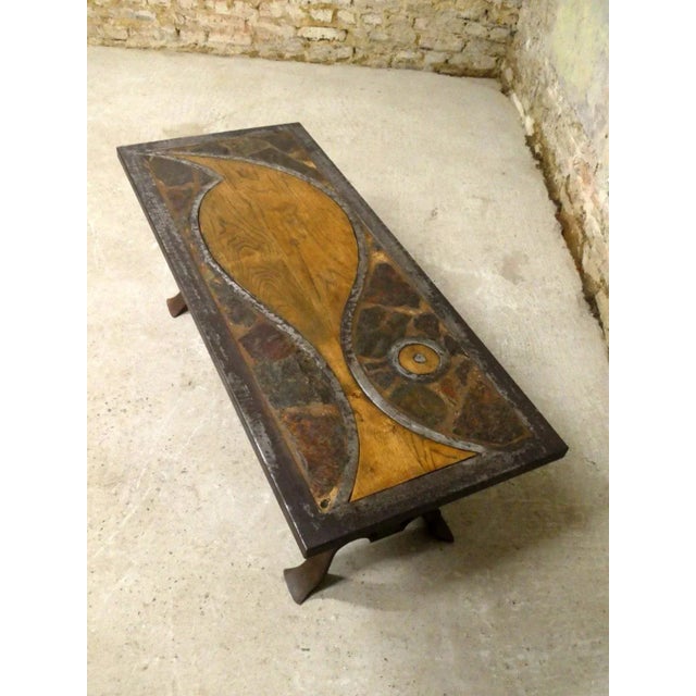 Brutalist Coffee Table, France, 1960s For Sale - Image 12 of 12