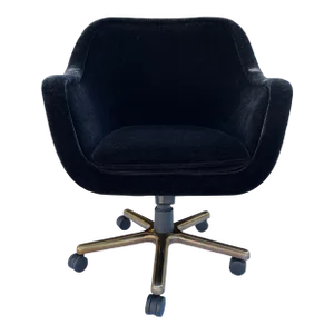 Ward Bennett ‘Bumper’ Chair in Black Mohair