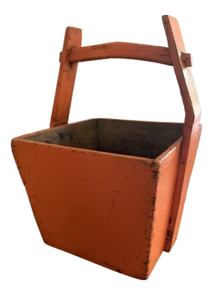 Rustic Chinese Wooden Water Bucket