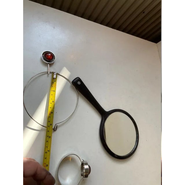 Scandinavian Modern Silver and Amber Necklace and Armring by Niels Erik, 1960s, Set of 2 For Sale - Image 10 of 12