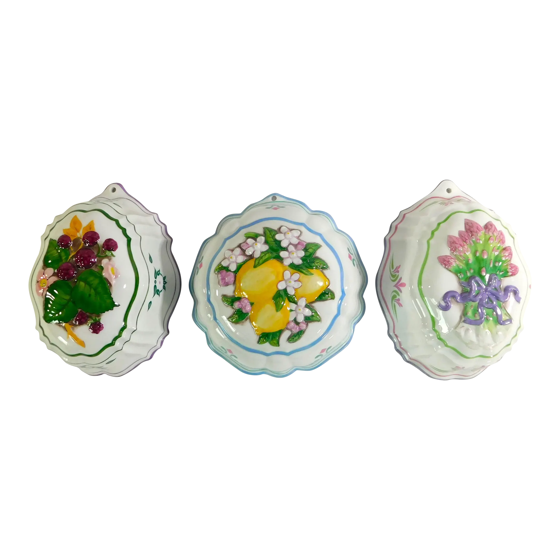 Set of 3 Franklin Mint 1986 Le Cordon Bleu Porcelain Hand Painted