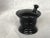 Vintage Black Glass Apothecary Jar With Lid For Sale - Image 4 of 12