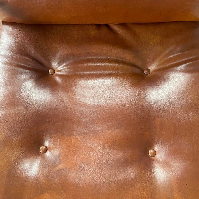 Modern Italian Brown Faux Leather and Chromed Metal Chairs, 1970s, Set of 2 For Sale - Image 11 of 18