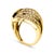 10K Yellow Gold 2.0 Cttw Channel Set Diamond Cocktail Swirl Band Ring (K-L Color, I1-I2 Clarity) - Ring Size 8 For Sale - Image 4 of 7