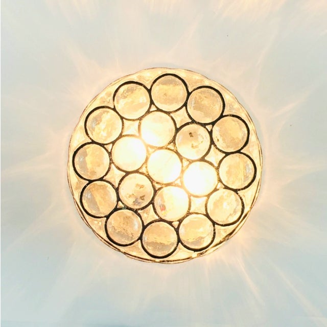 1970s 1970s Mid-Century Modern Glass Flush Mount/Ceiling Light From Limburg For Sale - Image 5 of 8