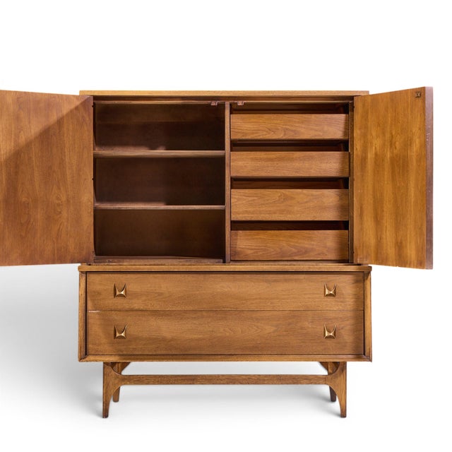Broyhill Brasilia Mid Century Walnut Gentlemans Chest For Sale - Image 9 of 10