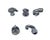 Set of 5 decorative handles or knobs for furniture, featuring artistic designs. The pieces are attributed to Annibale...