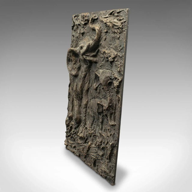 Mid 20th Century 1960's Vintage Elephant Relief Plaque For Sale - Image 5 of 9