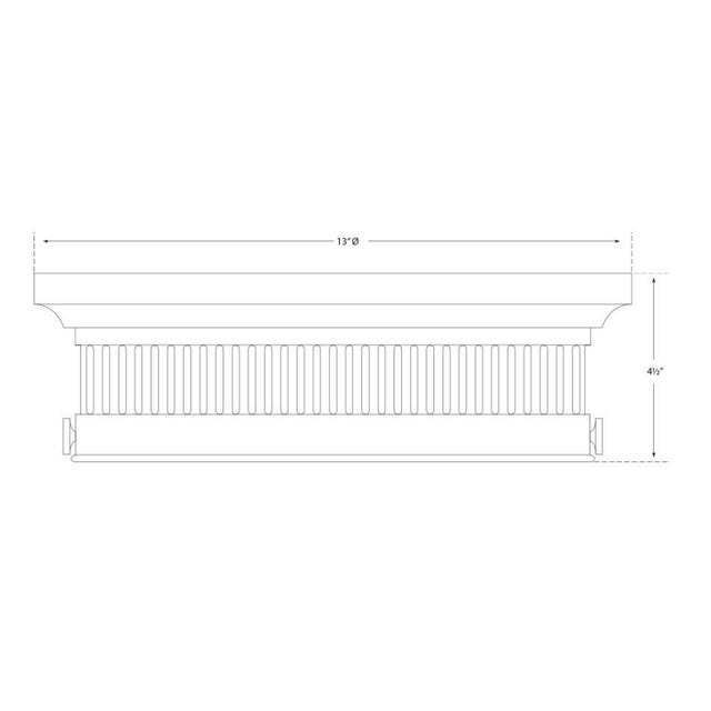 Traditional Chapman & Myers for Visual Comfort Signature Alderly Small Flush Mount in Bronze with White Glass For Sale - Image 3 of 3