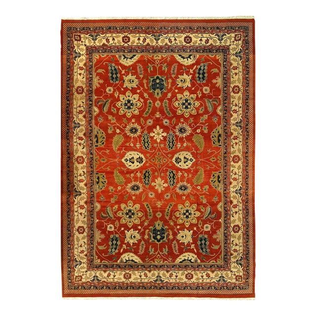 Pasargad DC Rust Fine Hand Knotted Augra Rug For Sale